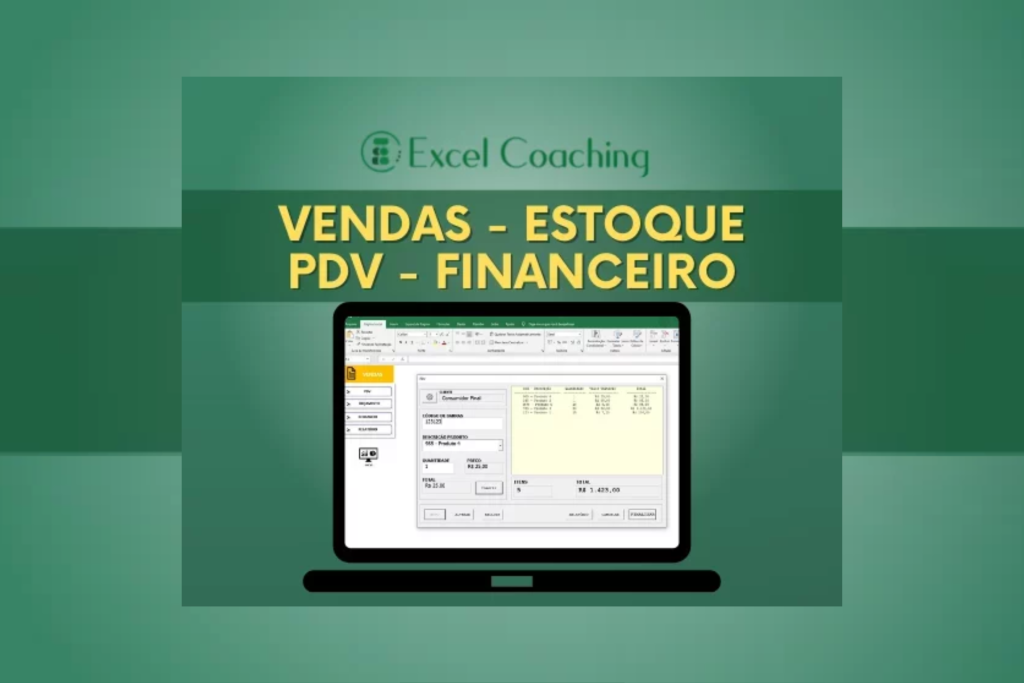 Planilha Vendas – PDV – Estoque – Financeiro