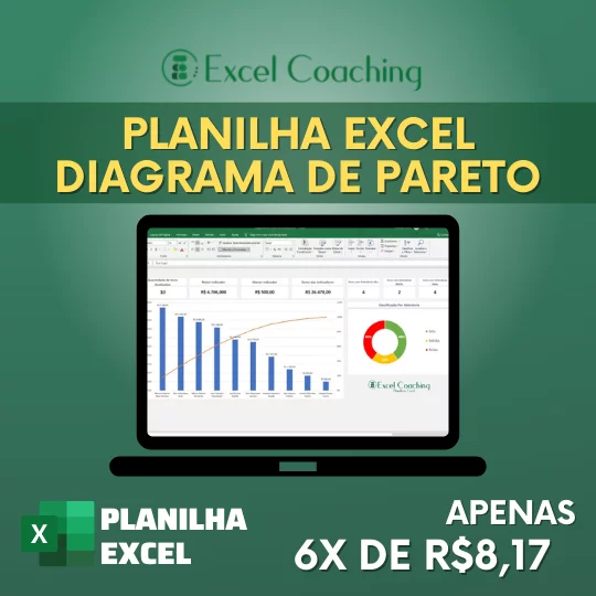 Planilha Excel Diagrama de Pareto